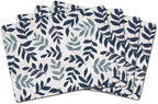 CounterArt Blue Leaf Floral Boxed Set of 4 Premium Hardboard Placemats by Thirstystone