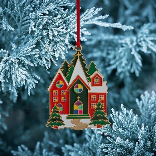 Wallace Wonders of Christmas Cardinal Ornament 2023-14th Edition Gold-Plated Enamel Holiday Collectible with Gift Box and Velvet Pouch - Image 3