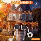 Sureio 72ft Fall Solar Lights Outdoor Decorative 88 ft Maple Leaf Garland String Lights with 200 LED 8 Modes for Porch, Yard, Front Door, Patio, Outside, Thanksgiving Harvest Autumn Party Decoration - Image 5