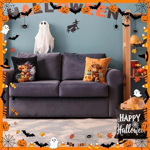 Mindsoft 20 Pcs Holiday Pillow Covers 18 x 18 Easter Pillow Cover Spring Summer 250th Anniversary Pillowcase Decorative Seasonal Cushion Case for Farmhouse Home Sofa(Highland Cow) - Image 2