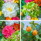Pinkpuii 24 Inch Spring Wreaths for Front Door- Outdoor Spring Summer Flower Wreath with Vibrant Peony Hydrangea Flower, Green Eucalyptus Leaves and Orange Berry- Ideal for Porch,Mantel,Home Wall - Image 3
