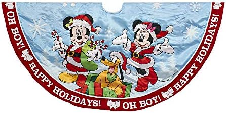 Kurt Adler DN7166 48" Mickey & Minnie Print Satin Treeskirt,Multicolor by KurtSAdler