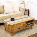 Solino Home 100% Linen Table Runner, 14 x 60 in, Black and Natural Striped by SolinoHome
