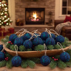 Hollowfly 24 Pcs 2.36 Inch Christmas Tartan Plaid Ball Ornaments Vintage Large Buffalo Plaid Balls Christmas Tree Hanging Ornament Rustic Ball Pendant Hanging Decor for Xmas Tree Party (Black) by Hollowfly