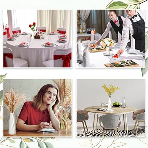 Didaey 10 Pack White Plastic Vases Bulk for Centerpieces,Retro - Image 6