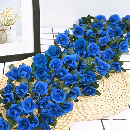 BLEUM CADE 12Pcs 16.4Ft Fake Flower Garland Artificial Rose Vines - Image 5