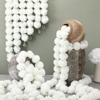 20 Pack White Marigold Garlands, 5 ft Indian Diwali Decorations - Image 3