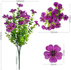 20 Bundles Artificial Flowers for Outdoor, Fake Plants Spring Decor,Fuchsia - Image 2