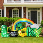 BLOWOUT FUN 6.5FT St Patricks Day Inflatable Lucky Letters Gold Pot Rainbow by BLOWOUTFUN
