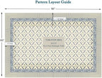Vintage Floral Rectangle Tablecloth 60x90 Inch Blue Lattice - Image 3