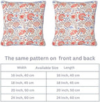 Ridhi Block Print Flamingo Pink Pillow Cover 20" x 20" (Pack of 2) Decorative Couch Pillows for Living Room, Farmhouse Chic Boho Cute Outdoor Pillows Covers Gifts for Spring, Mother's Day - Image 5