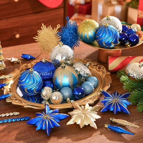 SHareconn 80Pcs Christmas Tree Ornaments Set Christmas Tree Decorations - Image 4