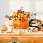 Waipfaru Fake Pumpkin Decor, Decorative Pumpkins for Fall, Fall Centerpieces for Tables, Fall Decor Artificial Pumpkins for Home Table Thanksgiving Halloween Indoor Outdoor Porch Bathroom Decor - Image 4