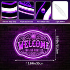 Welcome Foolish Mortal Neon Sign for Wall Decor Neon Light for Man Cave - Image 3