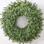 Waipfaru 26'' Fall Boxwood Wreath for Front Door Decor, Green by Waipfaru