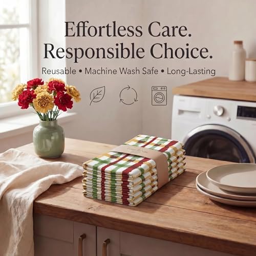 Urban Villa Cloth Napkins Cotton 20x20 (Set of 12) Check Print - Image 7