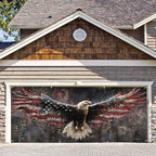 6 * 13FT Eagle flag Garage Door Cover Decorations Independence Day Garage Door Banner for Outdoor Indoor Patriot Party Photography Backdrop by ANNAQUEEN