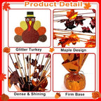 Thanksgiving Turkey Centerpiece Maple Leaves Fall Table Decoration - Image 2