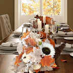 Knitgrip Thanksgiving Fall Table Harvest Cornucopia Centerpiece, White - Image 6