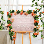 Floweroyal 6 Pack Artificial Flower Garlands 15.8FT Fake Rose Vines Silk Flowers Hanging Rose Ivy for Wedding Arch Party Home Garden Wall Decor (Sunset Orange) - Image 4