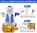 6 Foot Hanukkah Inflatables Outdoor Decorations Bear Holding a Star of David and Menorah with Built-in LED Lights, Blow up Hanukkah Decorations Outside Chanukah Decorations for Yard Garden Home Party - Image 5