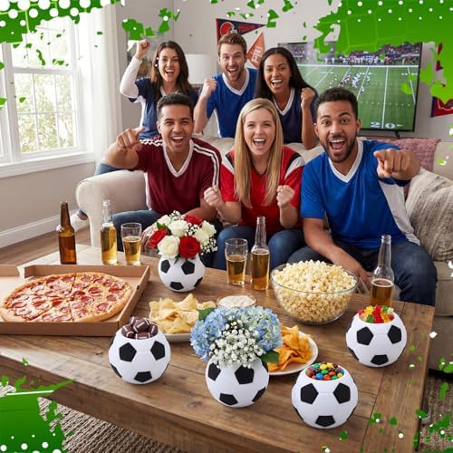 LemonRoad 6 Pcs Mini Soccer Centerpieces for Table, 3.93 x 3.93 x 3.15 Inch - Image 4