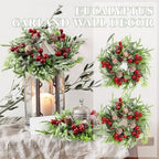 8 Pcs Christmas Candle Ring Wreath Small Kitchen Cabinet Table Decor - Image 4