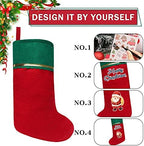 36 Pack Felt Christmas Stockings, 19 Inches Red and White Christmas Stockings, White Cuff with Gold Trim Christmas Stockings for Family Christmas Holiday Decorations - Image 4