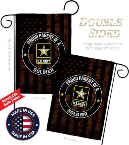 Proud Parent Army Eagle Flag Pole Kit for Outside House Armed Forces Official Military Memorabilia Home Door Poster Cemetery Decorations Veteran Garden Remembrance Memorial Day Gifts Made in USA - Image 3