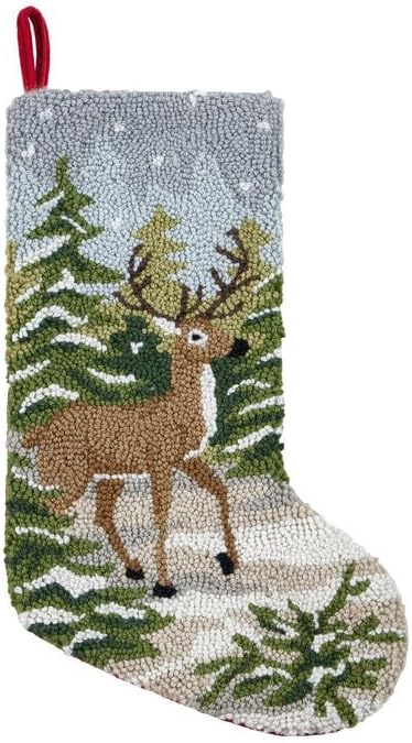 Peking Handicraft Snow Deer Hook Stocking, 20-Inch, Multicolor by Peking+Handicraft