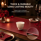 Red Faux Leather Table Runner Waterproof Heatproof for Christmas 72 inch - Image 6