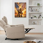 July 4th Patriotic Canvas Wall Art 4th of July USA Decorations American Flag Angel Soldier Picture Wall Decor Independence Day Home Decor 20x24in - Image 3