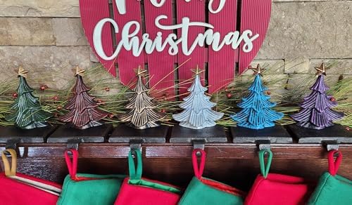 Lulu Decor, Cast Iron Christmas Tree Stocking Holders, Choose Your own Color Tree, Set of 2, 3, 4, 5, 6 ..Trees, Heavy, Sturdy Stocking Hooks (Choose Any Color Trees) - Image 5