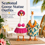 Kooterfun 12 Set Holiday Porch Goose Outfits for 23 Inch Goose Statue - Image 4