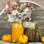 Wavwavw 6 Pcs Neutral White Fall Flower Picks Fall Centerpiece for Table - Image 6