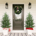 4FT Norfolk Pine Christmas Tree, 2 Pack Unlit Artificial Trees in Pot, Soft-Touch PE Material, Family & Pet Friendly, Realistic Xmas Trees for Balcony Patio Apartment Dining Room Decor - Image 4