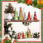 Marsui 6 Pcs Christmas Cone Trees Decorations, 11.8" 10" 6.8" 4.13" - Image 5