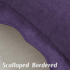 FUTEI Pack of 2 Chenille Throw Pillow Covers 20x20 Inch, Purple - Image 3