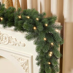Alupssuc 2PCS 9FT Pre-Lit Christmas Garland, Lighted Norfolk Pine Garland - Image 7