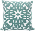 Alysheer Embroidered Decorative Throw Pillow Cover 20"x 20", 1pc Aqua Blue by Alysheer