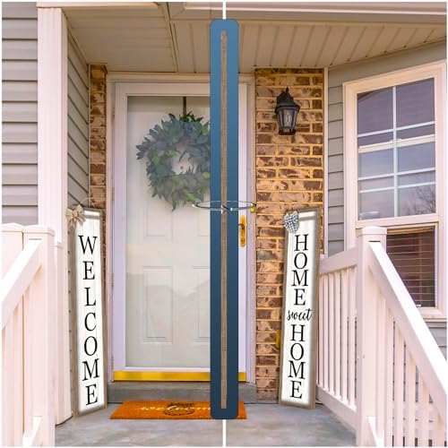 Surfapans Outdoor Welcome Sign for Front Porch 2 Sided 45"X9" Wood White - Image 6