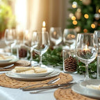 24 PCS Round Woven Placemats Set, 8 Boho Rattan Tablemats 13" Natural Water Hyacinth Farmhouse Place Mats with 8 Napkin, 8 Wooden Beads Napkin Ring for Kitchen Dining Table Decor Wedding Christmas - Image 6