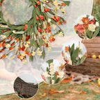 24 inch Fall Wreaths for Front Door Outside Fall Door Wreath Fall Decorations for Home Decor Autumn Wreath for Fall Front Porch Thanksgiving Harvest Halloween Farmhouse Outdoor Indoors Window Wall - Image 3