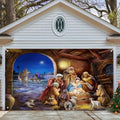Christmas Thanksgiving Garage Door Banner - Large Hanging Backdrop Cover for Xmas New Year Outdoor Holiday Decorations, 6.6x5ft,B by Unknown