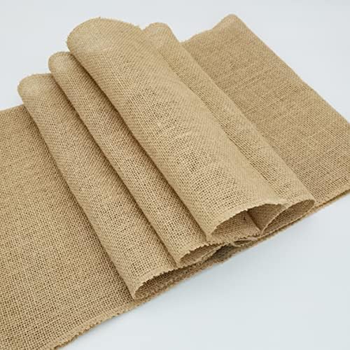 10 Pack Natural Burlap Table Runners,12 x 108 Inch Rustic Jute Table Runner and Placemats Bulk for Western Wedding Table Decorations,Farmhouse Style Party,Thanksgiving,Kitchen Coffee Table Decor Cover - Image 6