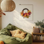 Fall Wreaths for Front Door 20 Inch Autumn Wreaths for Thanksgiving & Halloween & Harvest Festival Indoor/Outdoor Fall Decorations with Apples Pomegranates Maple Leaves - Image 6