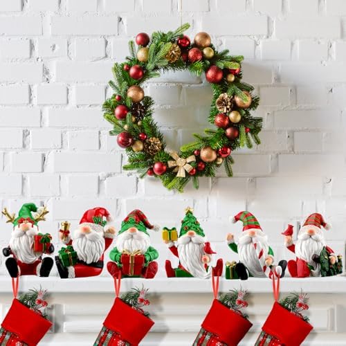 Wonderjune 6 Pcs Christmas Stocking Holders for Mantle, Santa Claus - Image 2