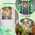 Seasonal Interchangeable Welcome Home Sign,Graduation Porch Goose Welcome Sign Front Door Decor With 4 Seasonal Wreaths and 32 Changeable Icons, Rustic Wood Wall Porch Hanger for Holiday Halloween Christmas Housewarming Gift - Image 4