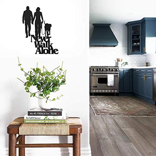 MEMORY MATS & WORD ART Family Themed Handmade Decorative Wall Signs, Kitchen, Home, Restaurant Decoration, 12 x 16 Inches (Never Walk Alone (Couple)) - Image 2