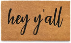 Hey Y'all Door Mat 30x17 Inch, Funny Welcome Mat Coir Door Mat by MainEventUSA